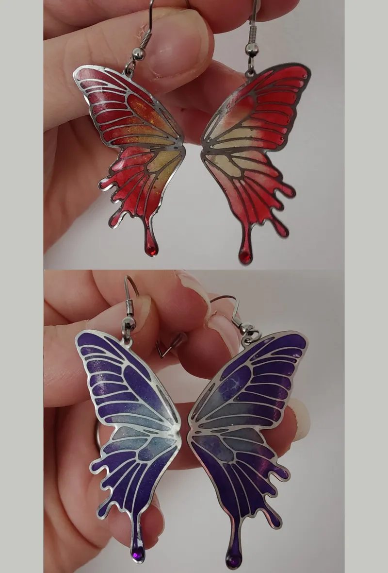 Boucles d'oreille "Ode", handmade gothic jewelry (3)