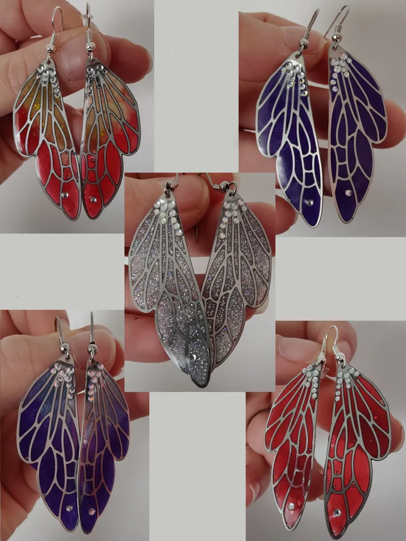 Boucles d'oreille "Ode", handmade gothic jewelry (2)