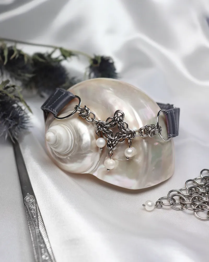 Choker à pendentif en cotte de maille — 3