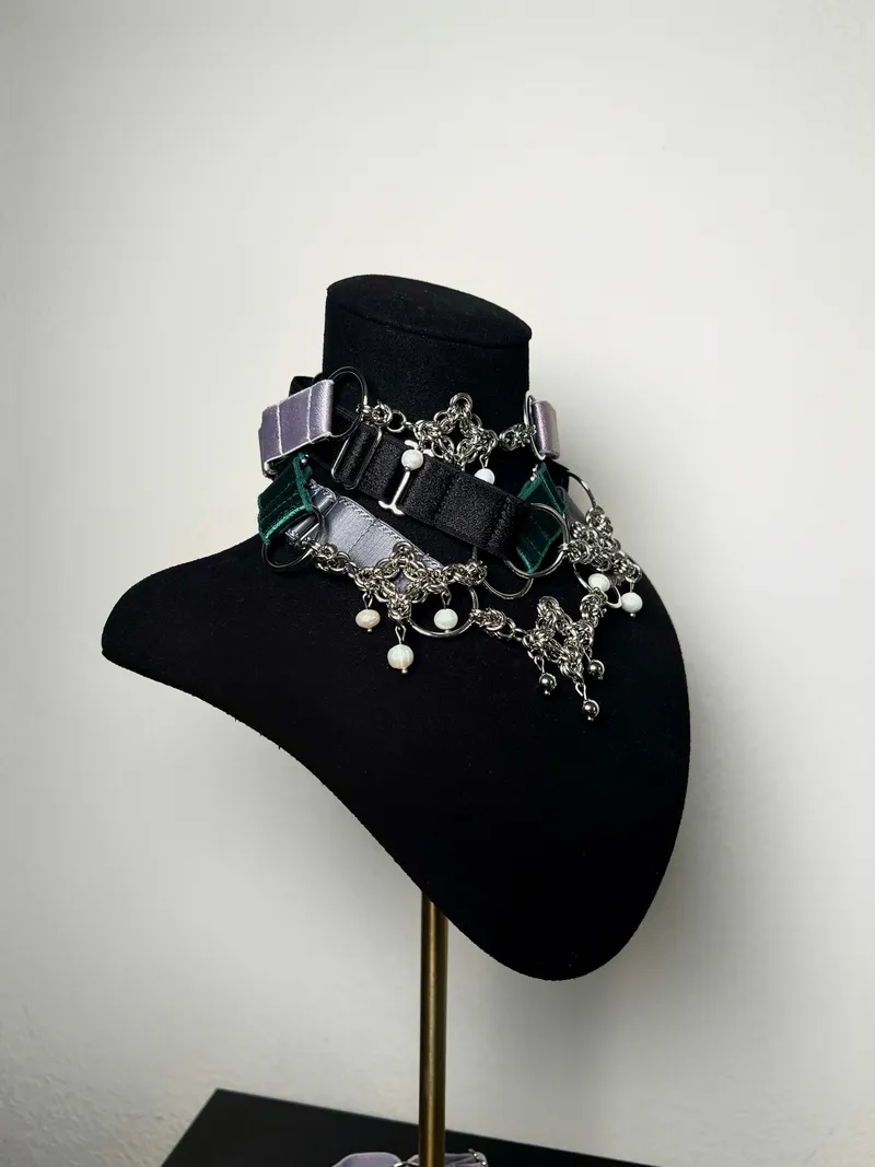 Choker à pendentif en cotte de maille — 2