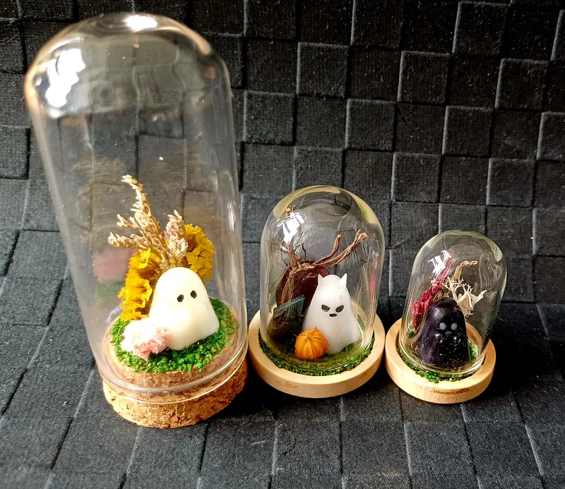 Trio fantomatique, décoration gothique faite main