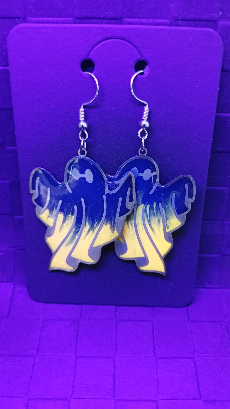 Boucles d'oreilles, bijou gothique fait main (3)