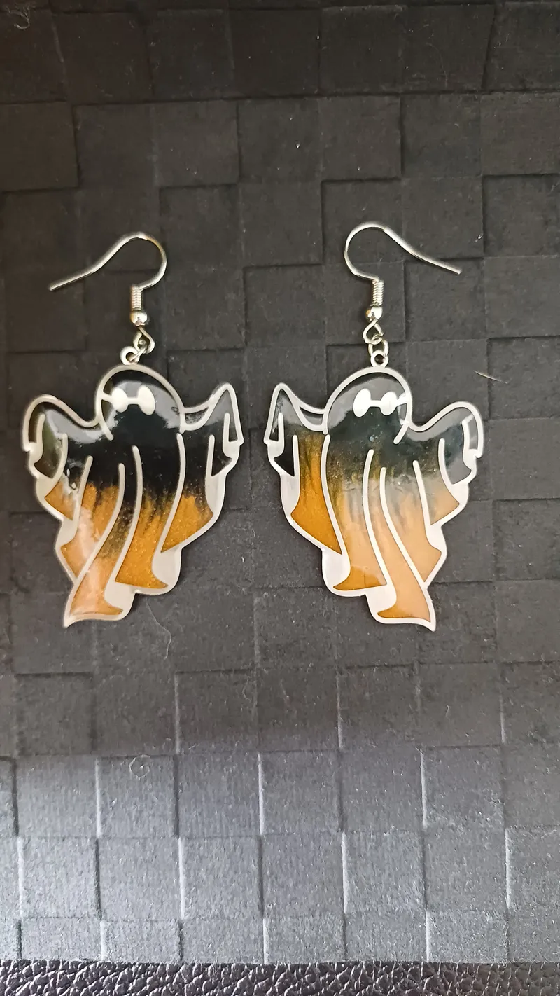 Boucles d'oreilles, bijou gothique fait main (2)
