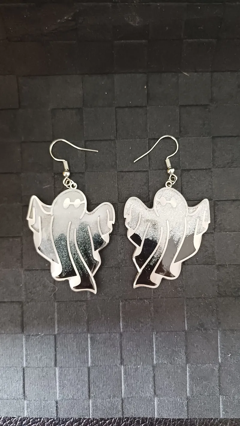 Boucle d'oreilles, bijou gothique fait main (2)