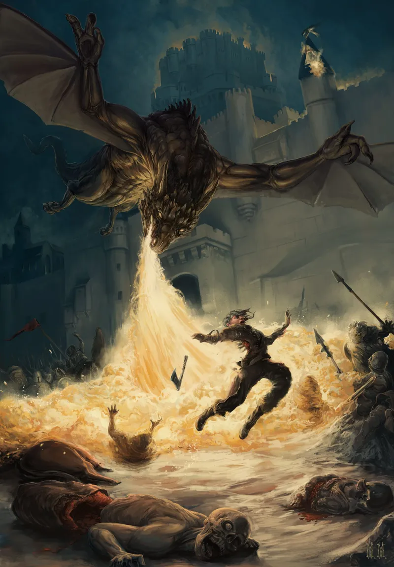 Dragonfire - Affiche, art gothique original