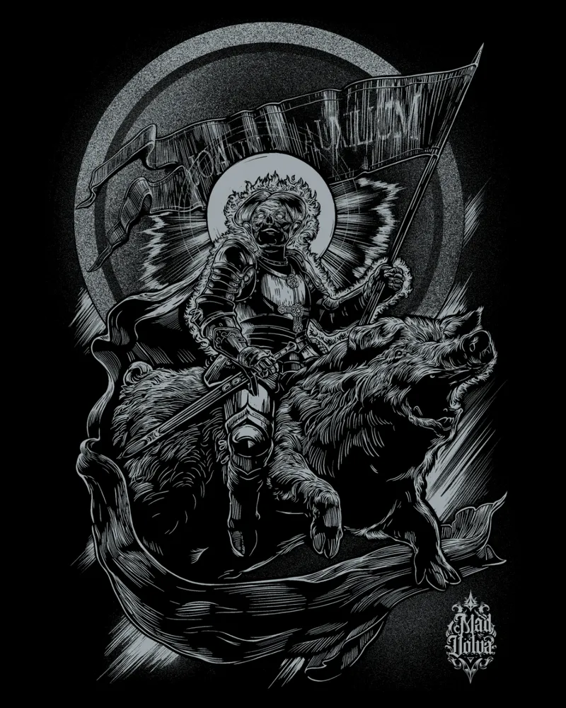 Jeanne - T-shirt, vêtement gothique fait main (3)