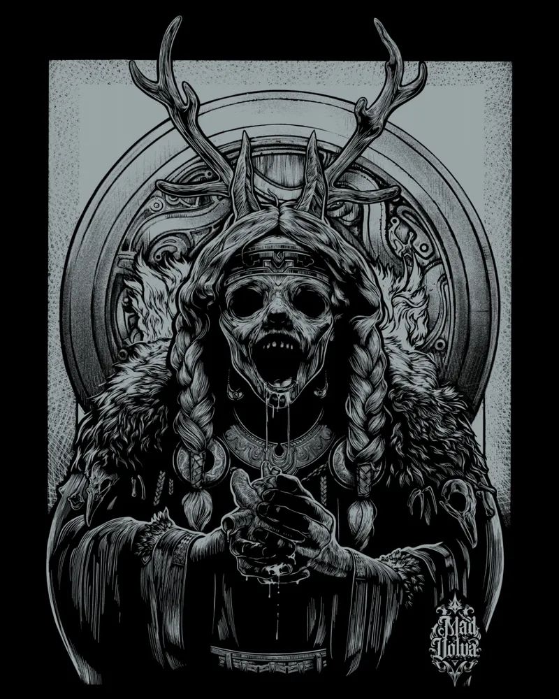Mad Völva - T-shirt, vêtement gothique fait main (3)