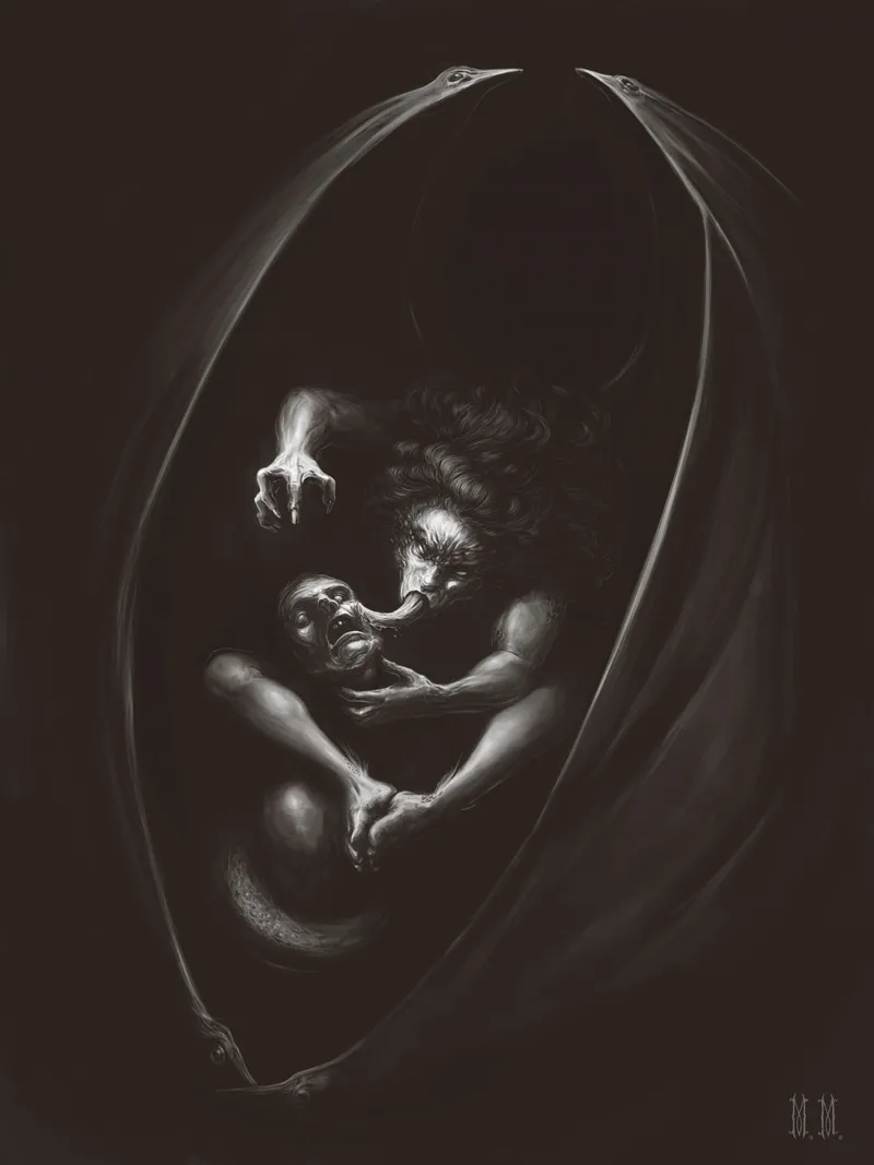 Succube - Affiche, original gothic art