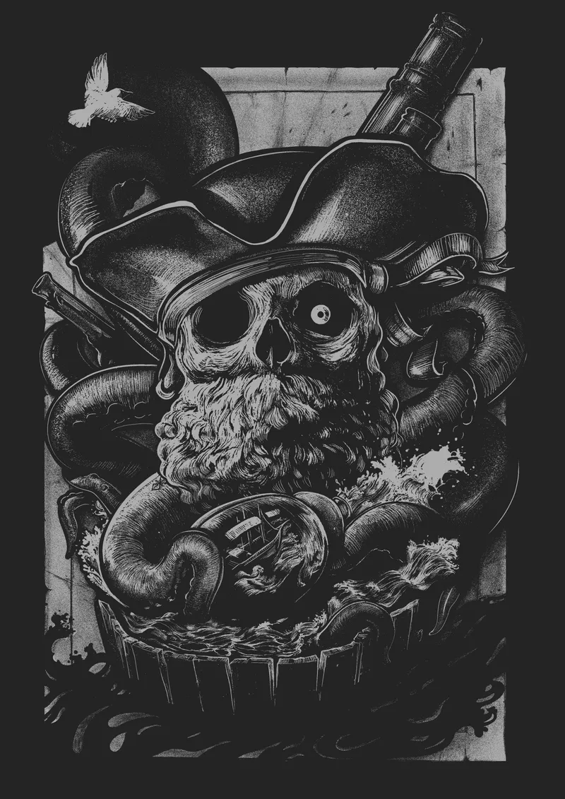 Pirate - Affiche, art gothique original