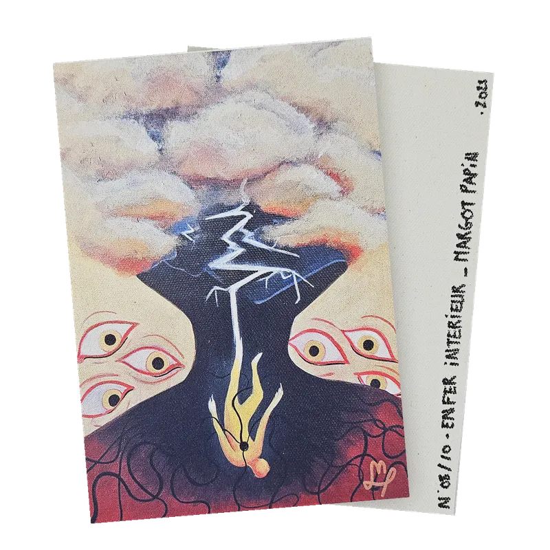 Enfer Intérieur - Print A5 papier toilé 