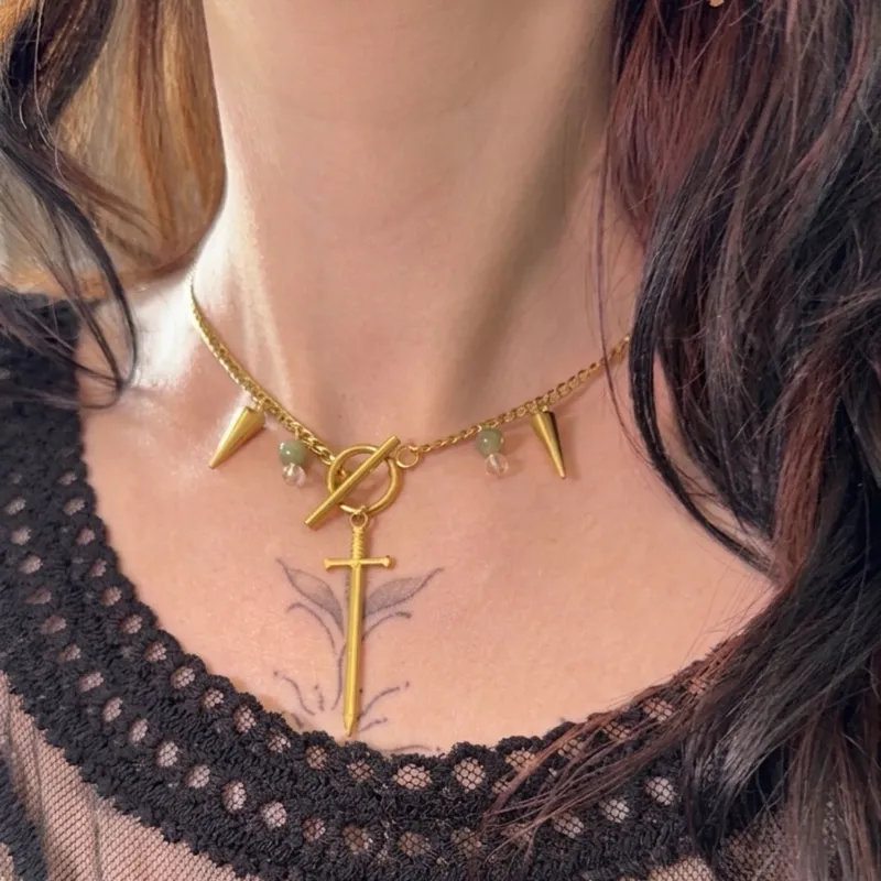 Collier MAGIC pierres d’apatite verte — 3