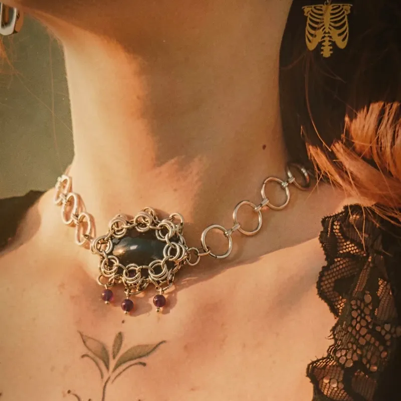 Collier GLOIRE pierres d’améthyste — 3
