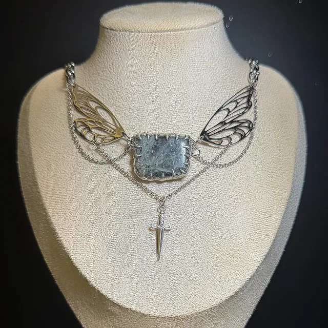 Collier PSYCHÉ pierre de labradorite 