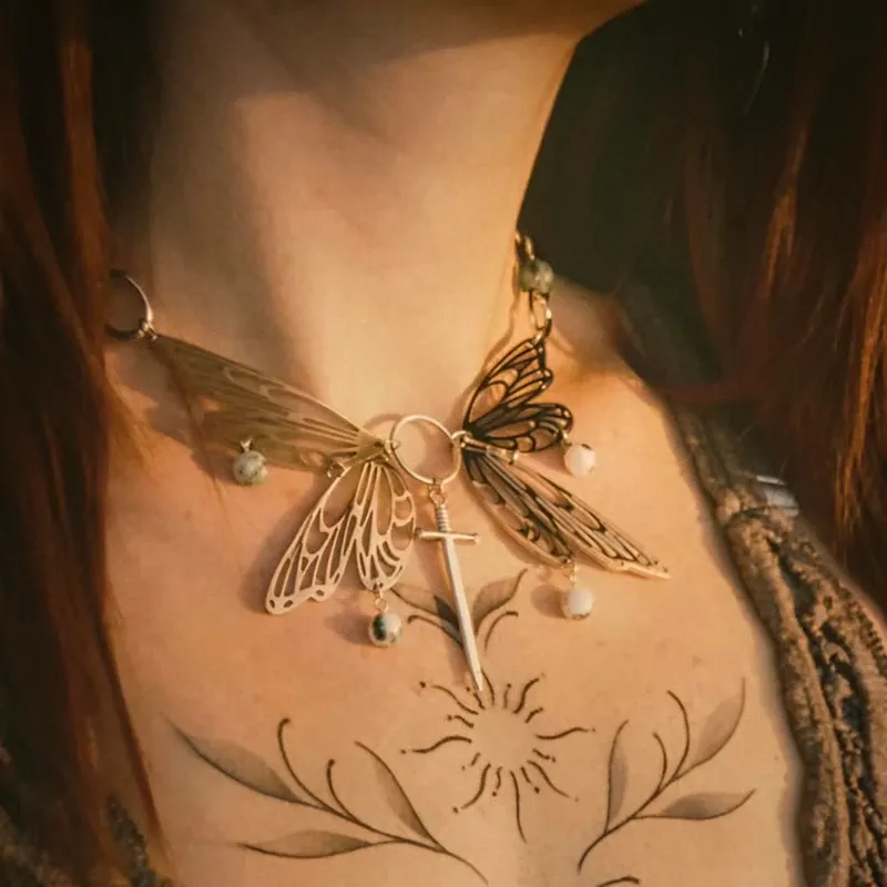 Collier MORGANE pierres d’agate arbre  — 3