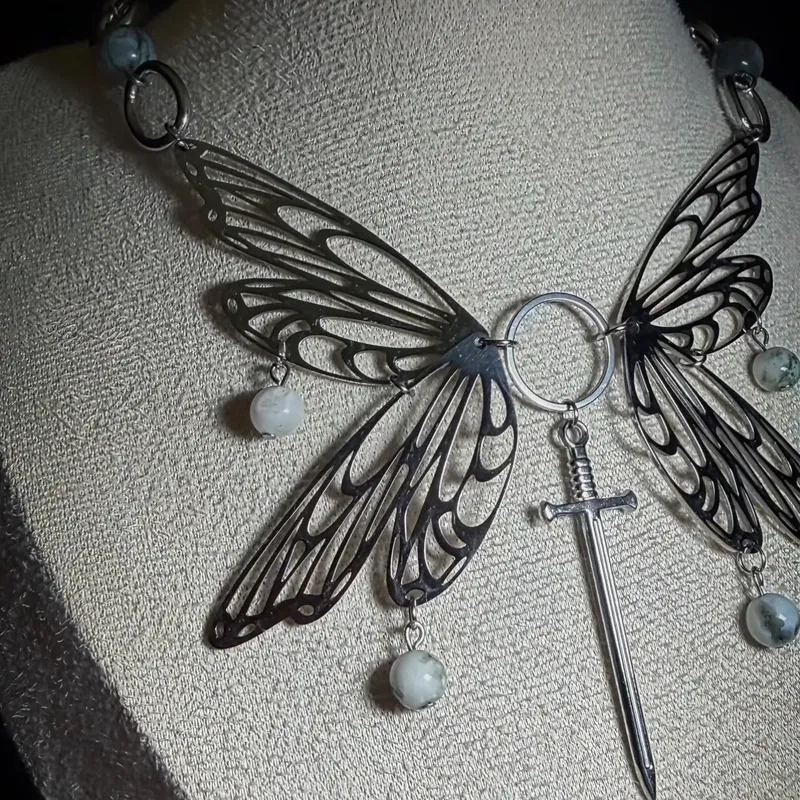 Collier MORGANE pierres d’agate arbre  — 2