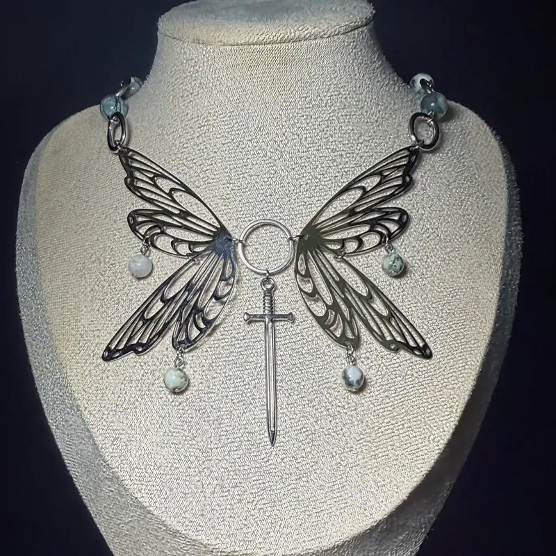 Collier MORGANE pierres d’agate arbre 