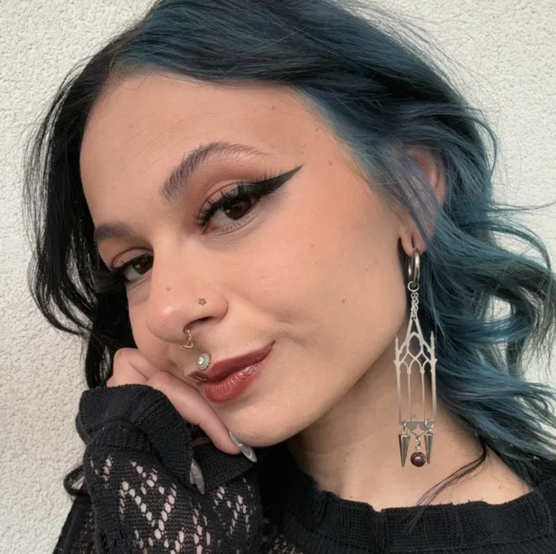 Boucles d’oreilles MANOIR pierres de grenat — 3