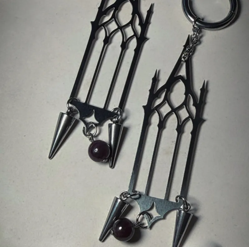 Boucles d’oreilles MANOIR pierres de grenat — 2