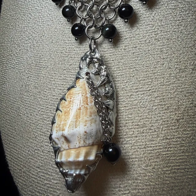 Collier SPARROW pierres d’obsidiennes œil céleste — 2