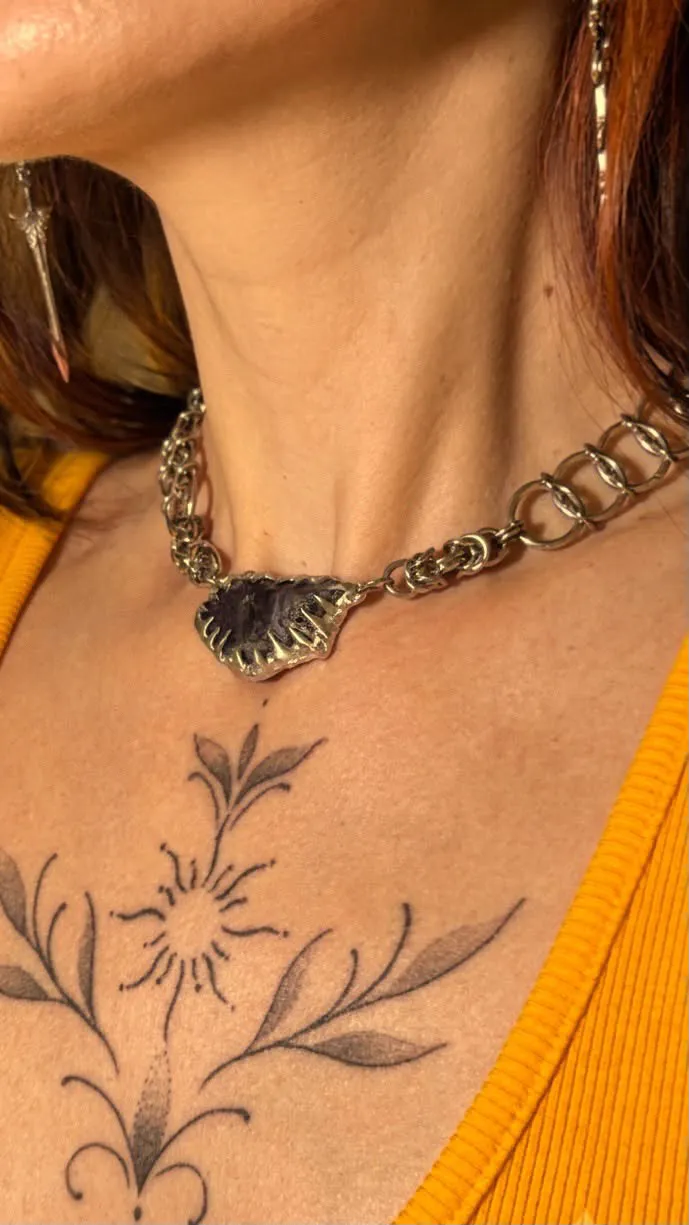 Collier CIRCÉ pierre d’améthyste brute — 3