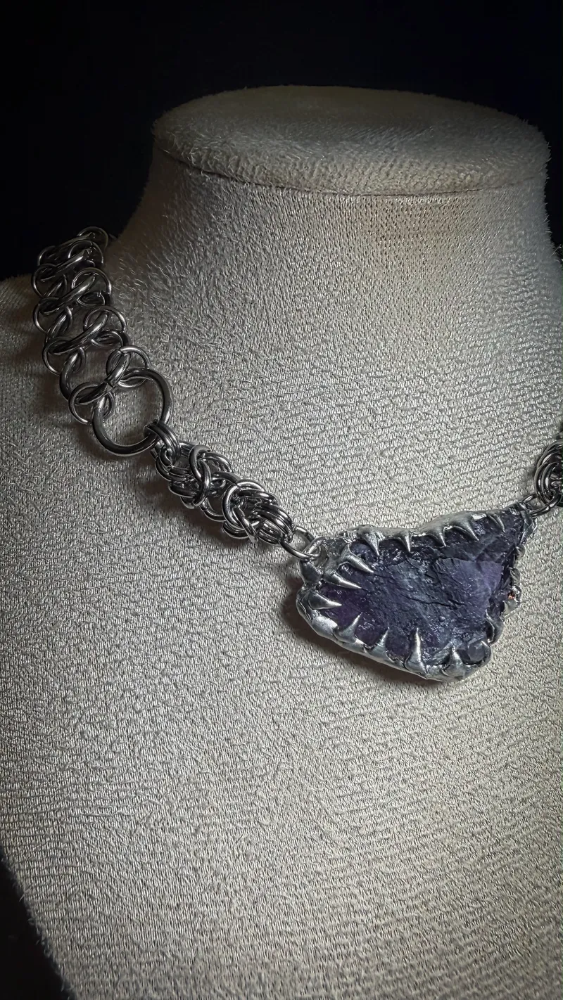 Collier CIRCÉ pierre d’améthyste brute — 2