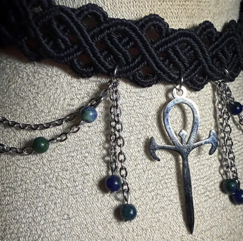 Collier BLOOD ANKH pierres d’azurite — 2