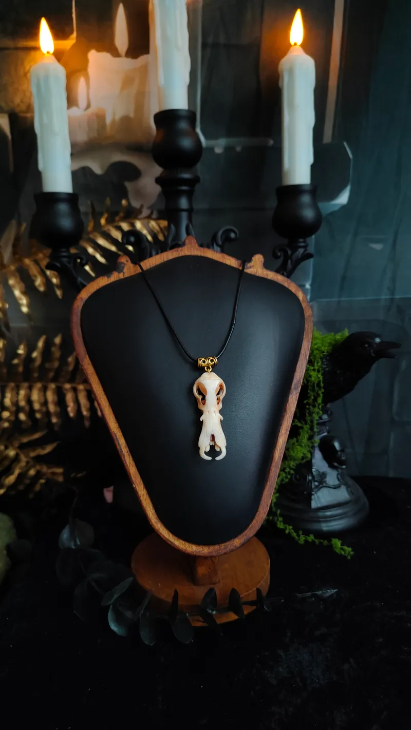 Pendentif Crâne d'Ornithorynque en Résine, handmade gothic jewelry (2)