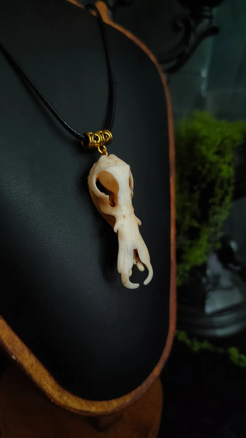 Pendentif Crâne d'Ornithorynque en Résine, handmade gothic jewelry