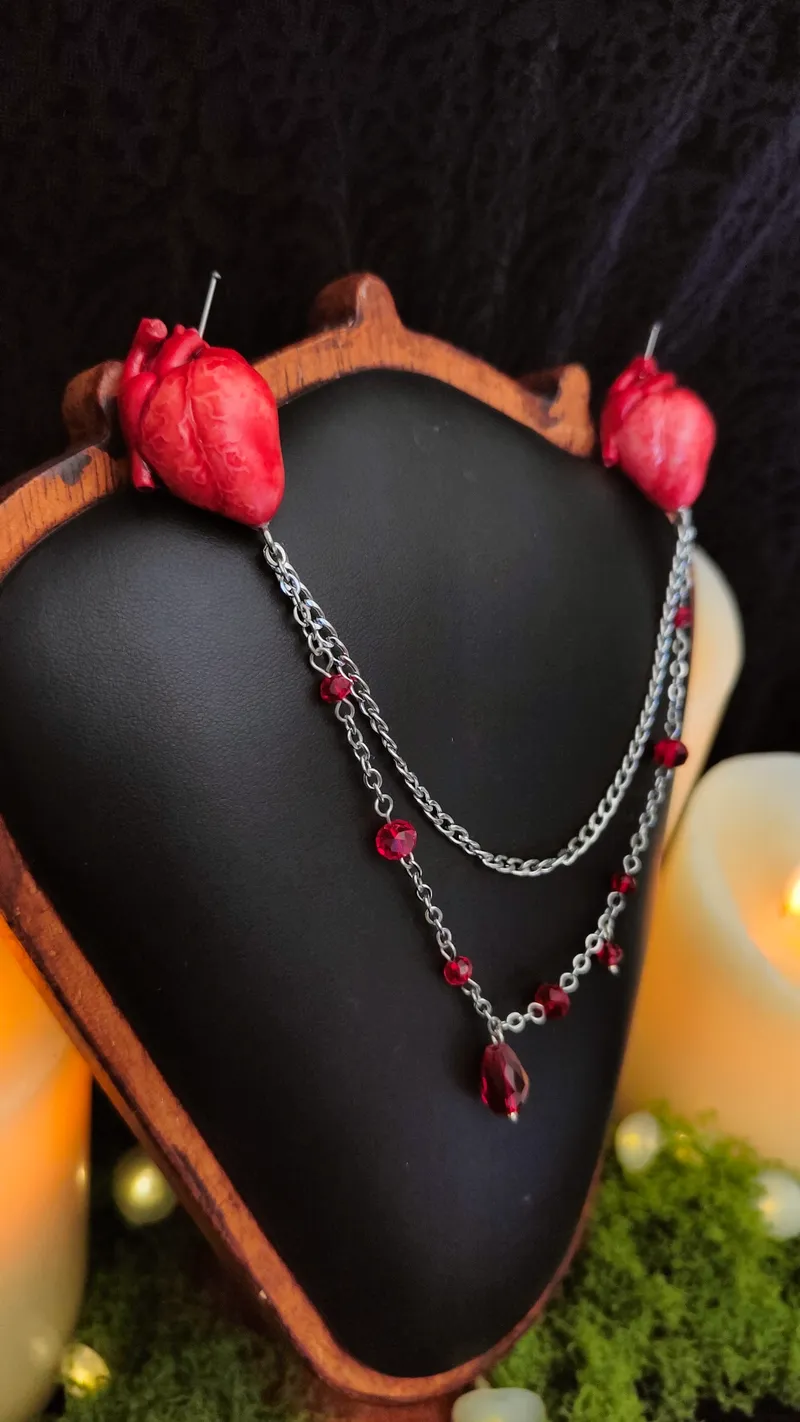 Double Broche Cœur Anatomique "Dracul" — 3