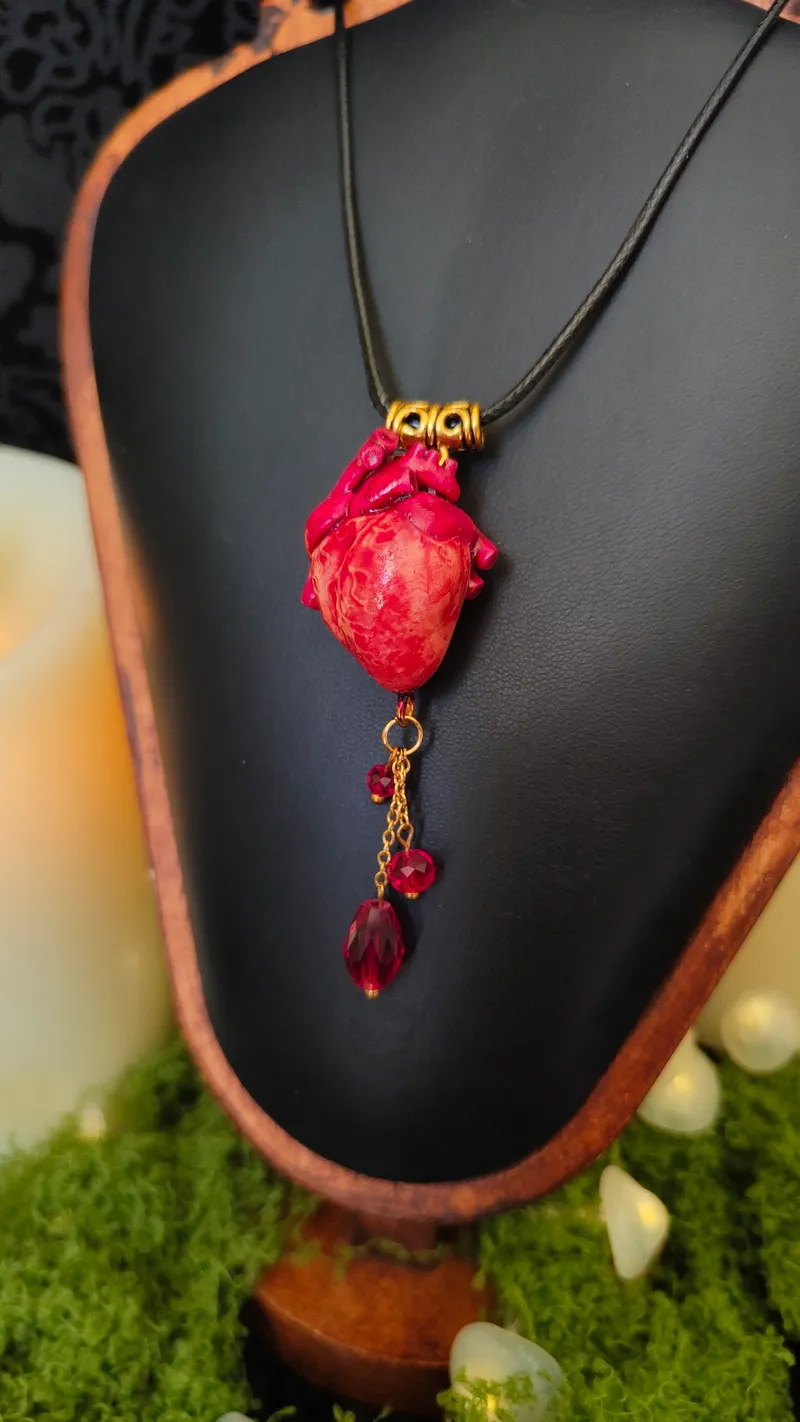 Collier Cœur Anatomique "Dracul" (Doré) — 2