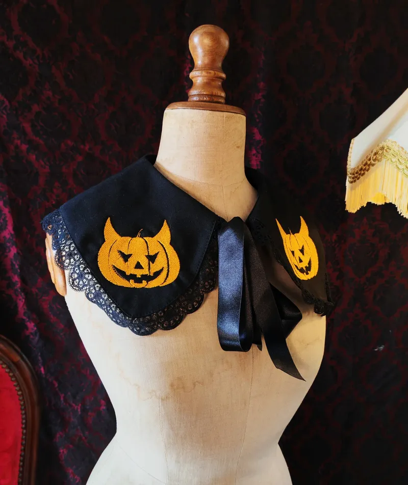 Col "Diablotine", accessoire gothique fait main (2)