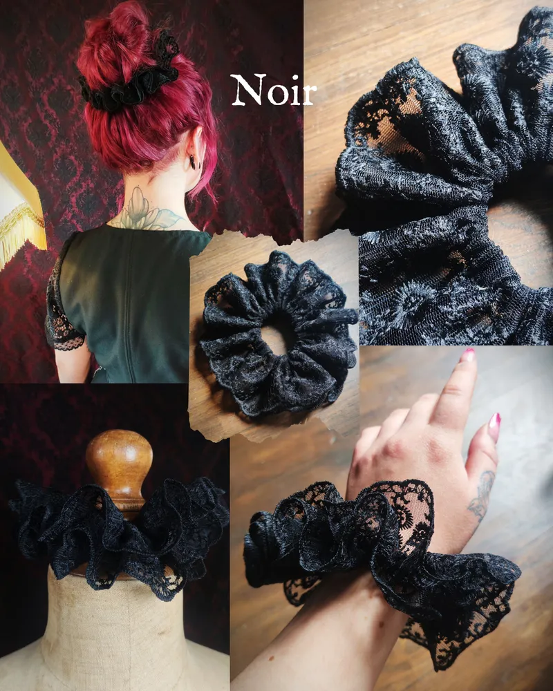Chouchou "Dernière Floraison" (Noir) — 2