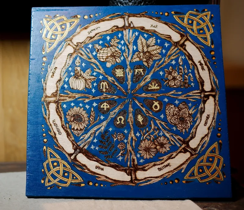 Le calendrier des Sabbats, décoration gothique faite main (2)