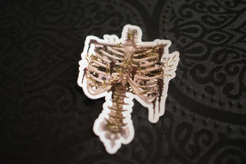 Sticker - Floral Ribcage