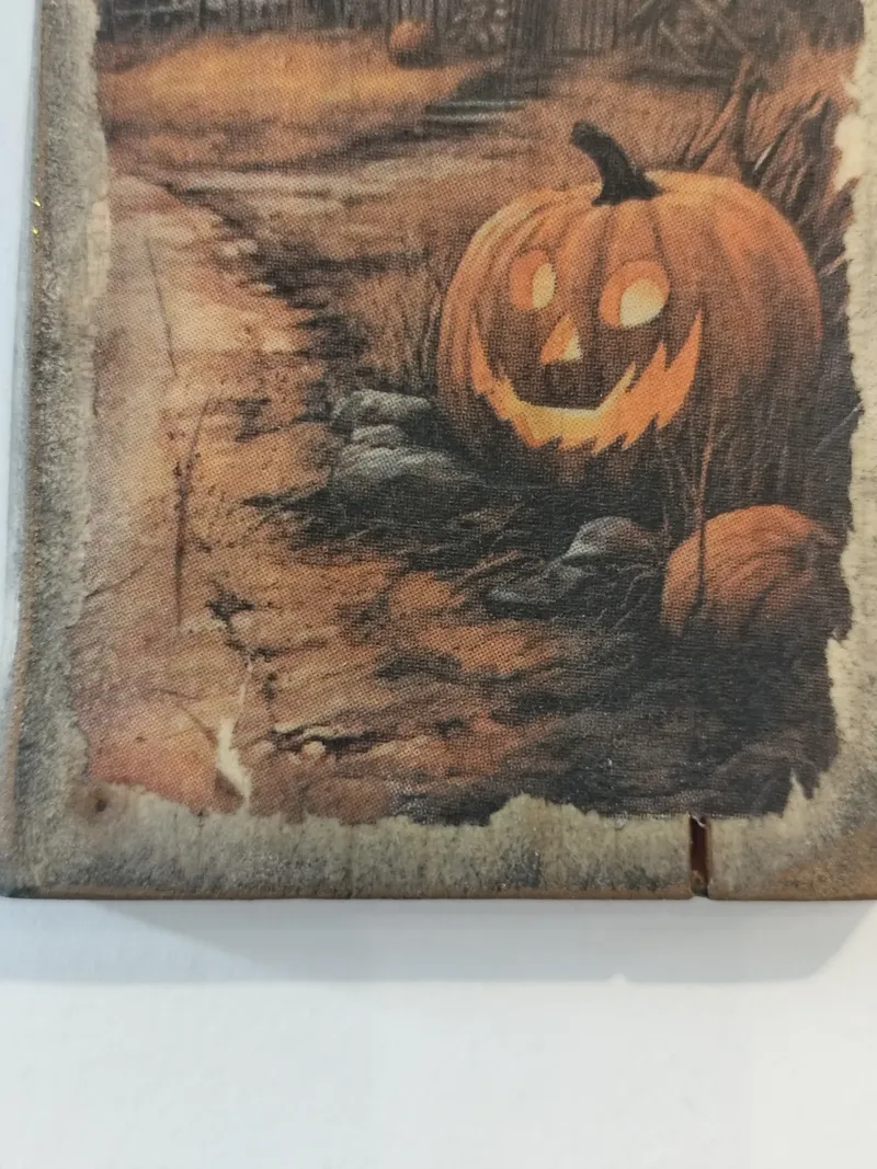 Planchette bois déco halloween, décoration gothique faite main (2)