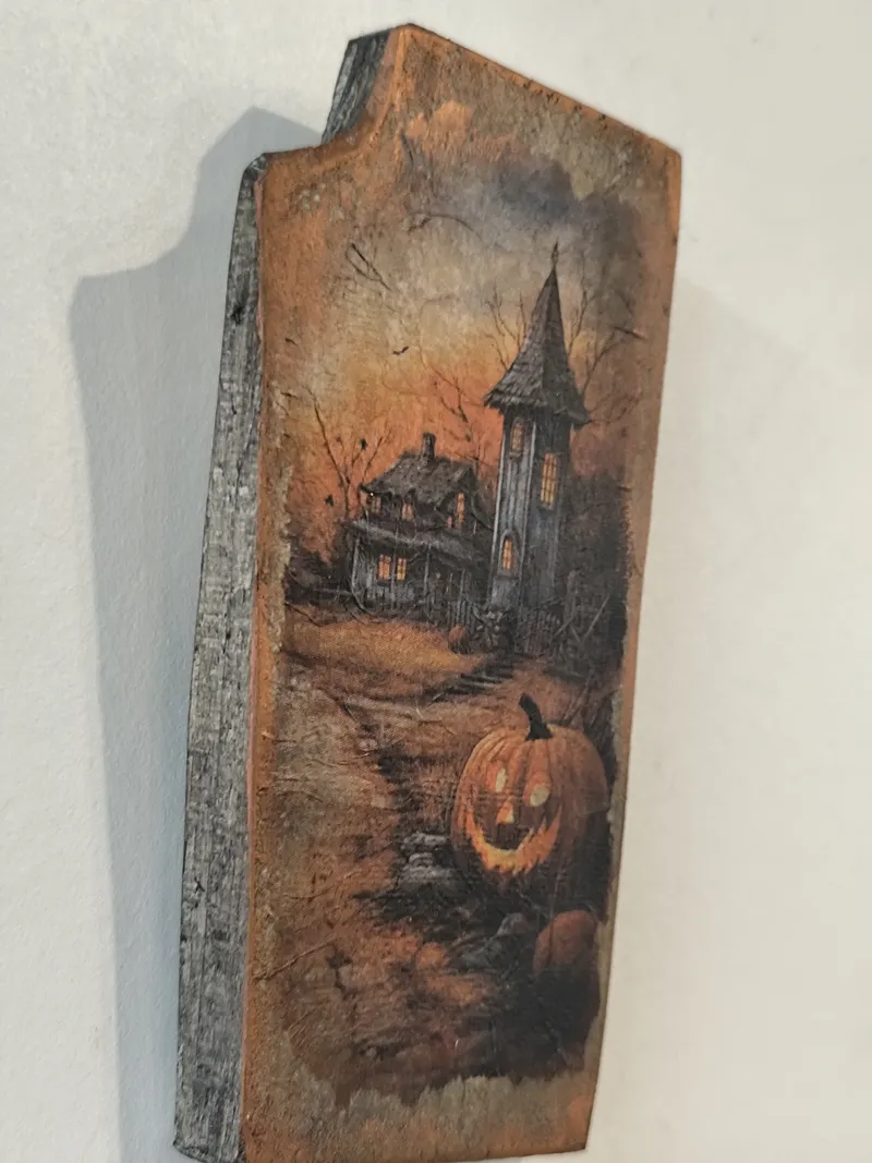 Planchette halloween, décoration gothique faite main (3)