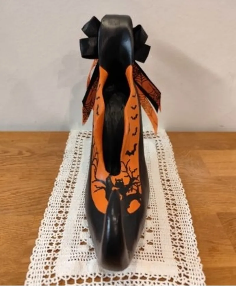 Chaussure de sorcière gothique halloween, décoration gothique faite main (3)
