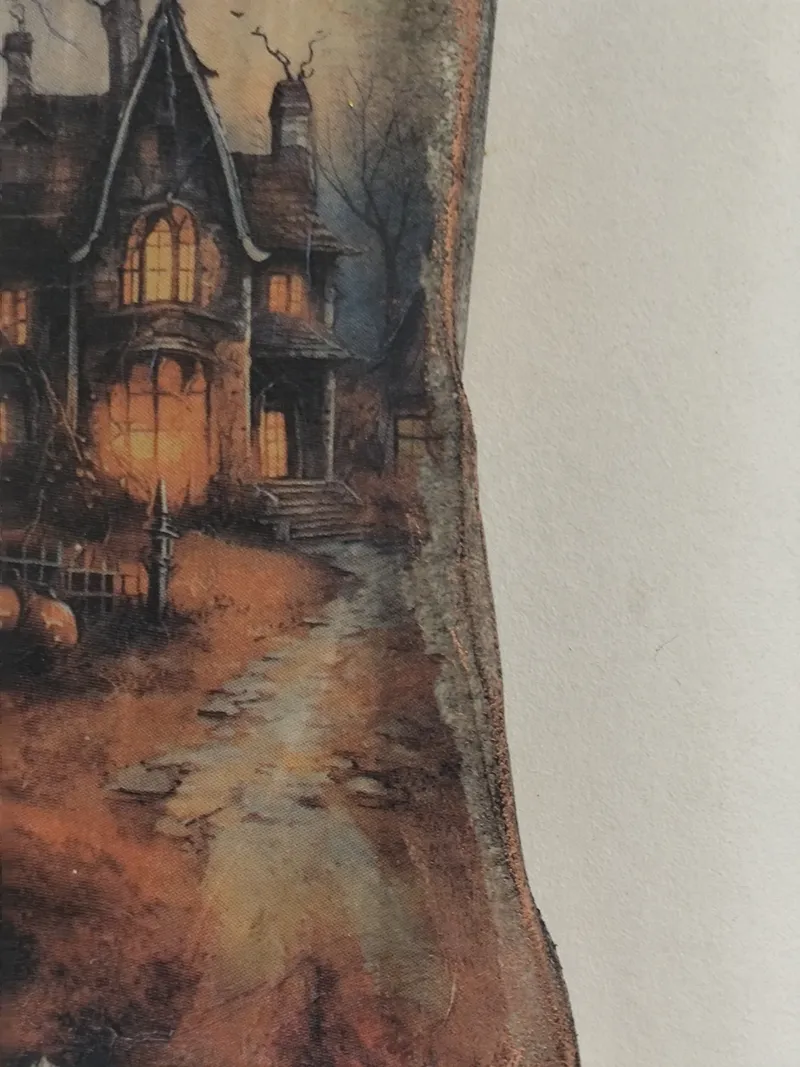 Planchette bois déco halloween, décoration gothique faite main (2)