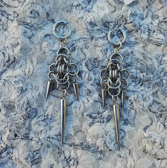 Boucles d'oreilles "Toxic" chainmail