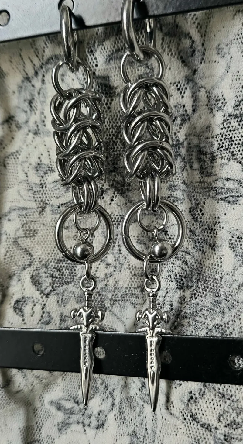 Boucles d'oreilles "Aries" chainmail