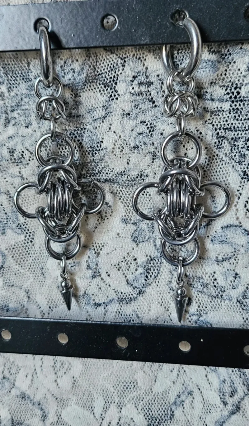 Boucles d'oreilles "Venom" chainmail