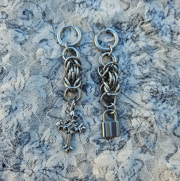 Boucles d'oreilles "Nana & Ren" chainmail