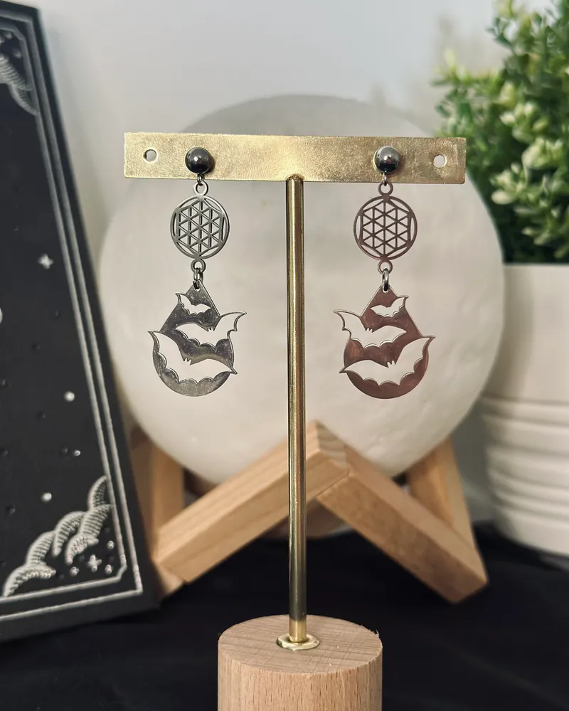 EREBOS - Ornement d’oreilles, bijou gothique fait main (3)
