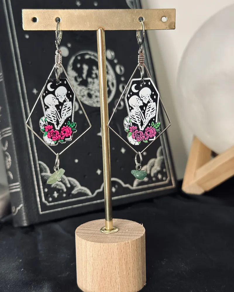 ÉTERNITÉ - Ornement d’oreilles, bijou gothique fait main