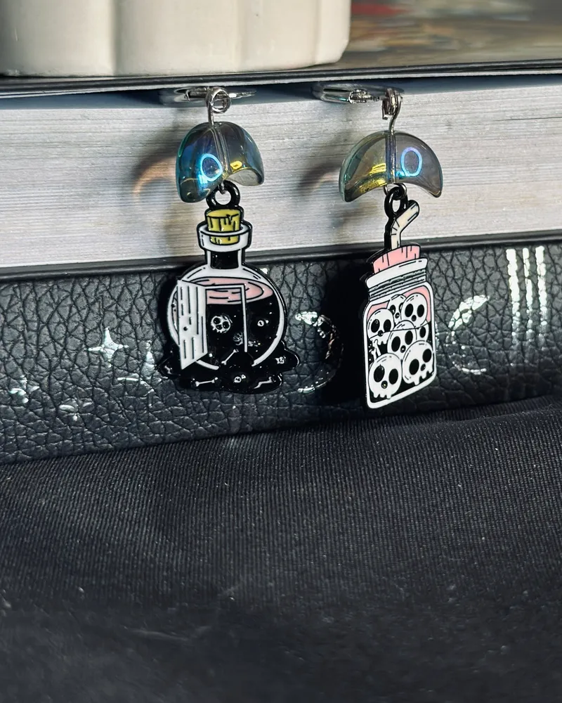 ALCHIMIE - Ornement d’oreilles, bijou gothique fait main (3)
