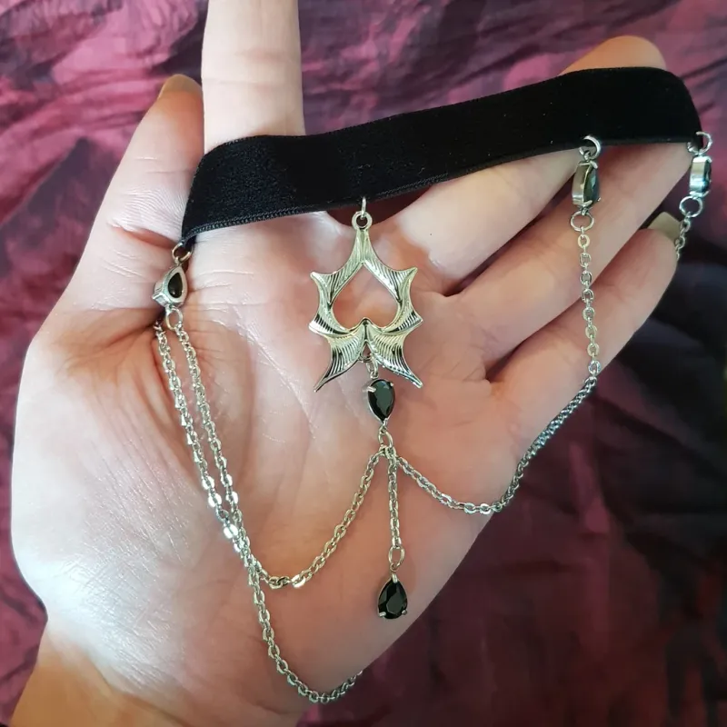Collier chauve souris gothique en acier inoxydable — 3