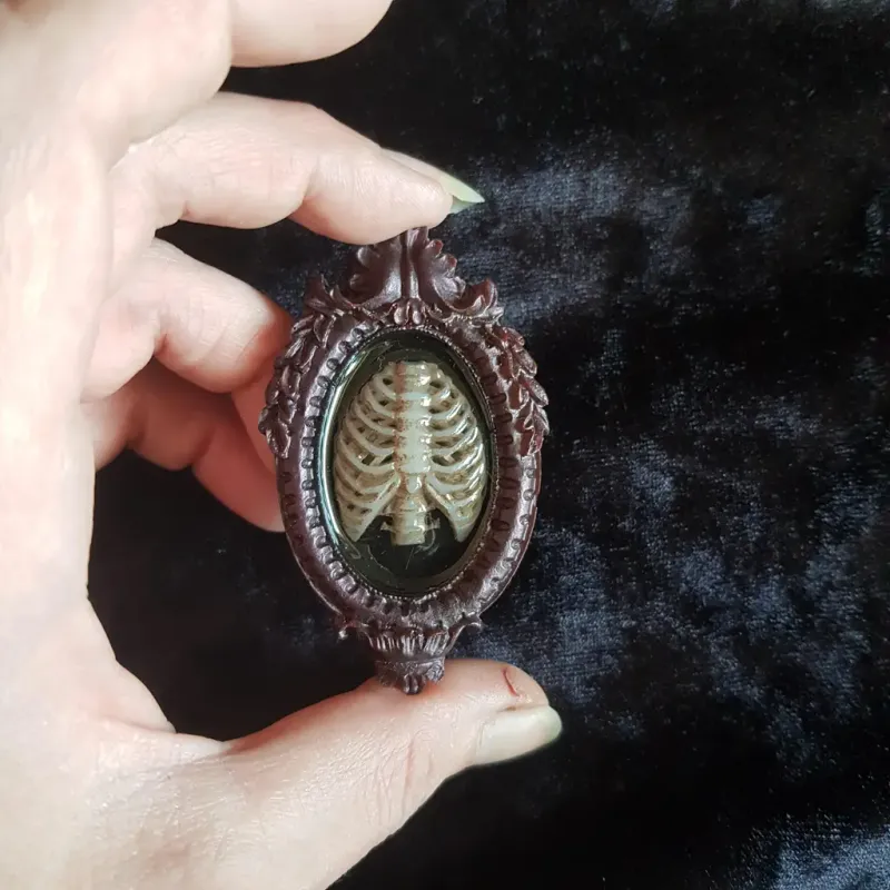 Broche cage thoracique style camé — 2