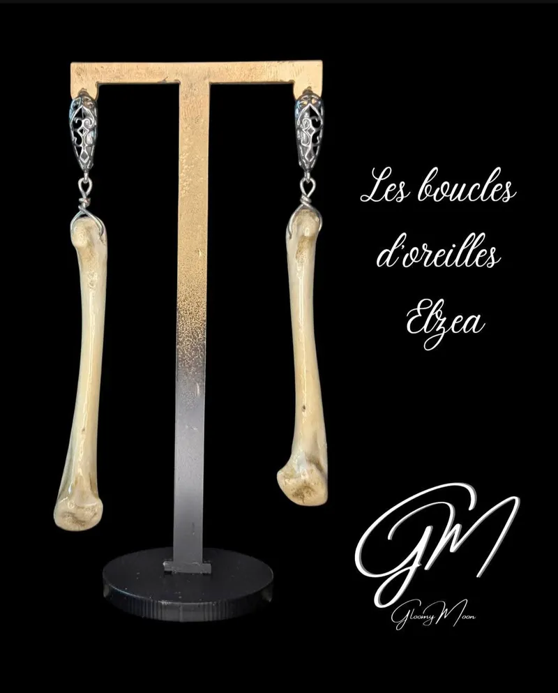 BO Elzea 🦴 argent 925, handmade gothic jewelry