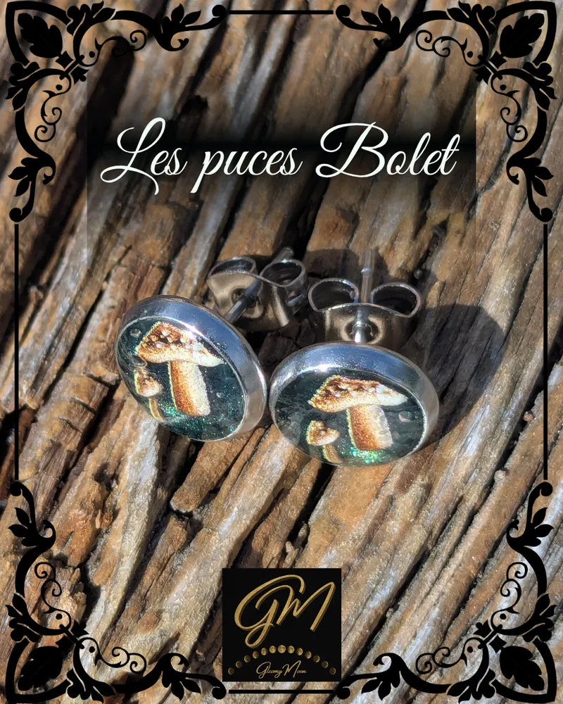 BO puces Bolet, bijou gothique fait main (2)